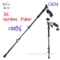 ninghai xia guang tourist necessities factory 3K carbon fiber hiking adjustable walking stick